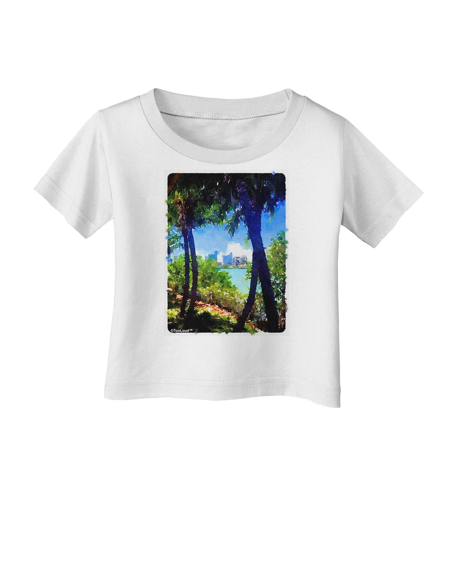 TooLoud Tropical Skyline Infant T-Shirt-Infant T-Shirt-TooLoud-White-06-Months-Davson Sales