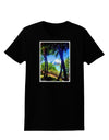 TooLoud Tropical Skyline Womens Dark T-Shirt-TooLoud-Black-X-Small-Davson Sales