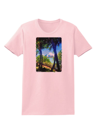 TooLoud Tropical Skyline Womens T-Shirt-Womens T-Shirt-TooLoud-PalePink-X-Small-Davson Sales