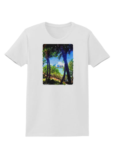 TooLoud Tropical Skyline Womens T-Shirt-Womens T-Shirt-TooLoud-White-X-Small-Davson Sales