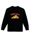 TooLoud True Love - Pizza Adult Long Sleeve Dark T-Shirt-TooLoud-Black-Small-Davson Sales