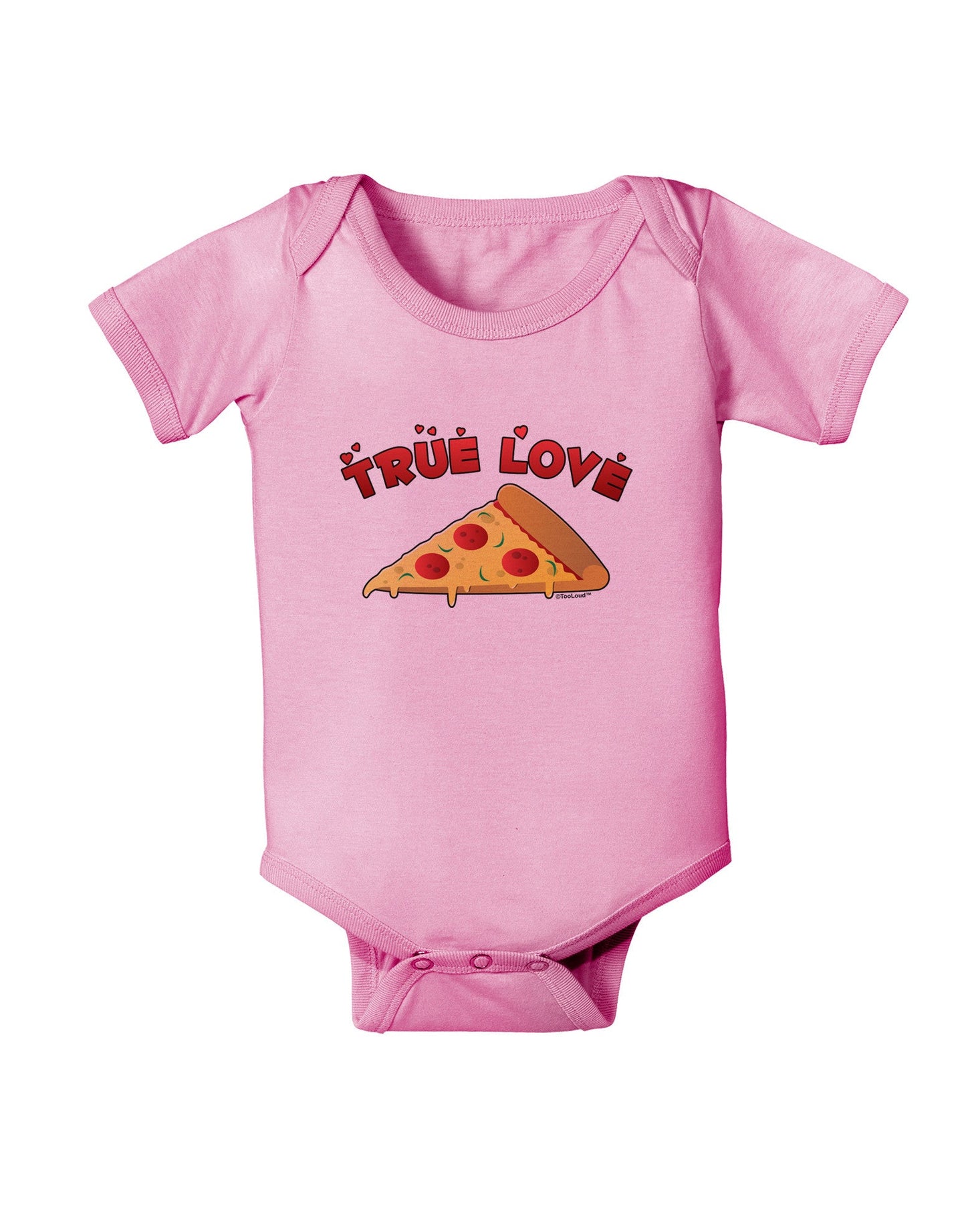 TooLoud True Love - Pizza Baby Romper Bodysuit-Baby Romper-TooLoud-Pink-06-Months-Davson Sales