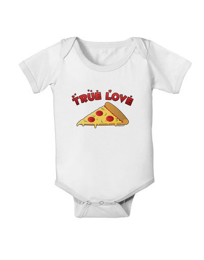 TooLoud True Love - Pizza Baby Romper Bodysuit-Baby Romper-TooLoud-White-06-Months-Davson Sales