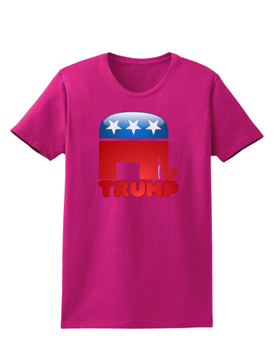 TooLoud Trump Bubble Symbol Womens Dark T-Shirt-TooLoud-Hot-Pink-Small-Davson Sales