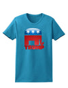 TooLoud Trump Bubble Symbol Womens Dark T-Shirt-TooLoud-Turquoise-X-Small-Davson Sales