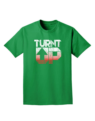 TooLoud Turnt Up Distressed Adult Dark T-Shirt-Mens T-Shirt-TooLoud-Kelly-Green-Small-Davson Sales