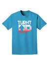 TooLoud Turnt Up Distressed Adult Dark T-Shirt-Mens T-Shirt-TooLoud-Turquoise-Small-Davson Sales