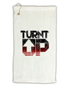 TooLoud Turnt Up Distressed Micro Terry Gromet Golf Towel 16 x 25 inch-Golf Towel-TooLoud-White-Davson Sales