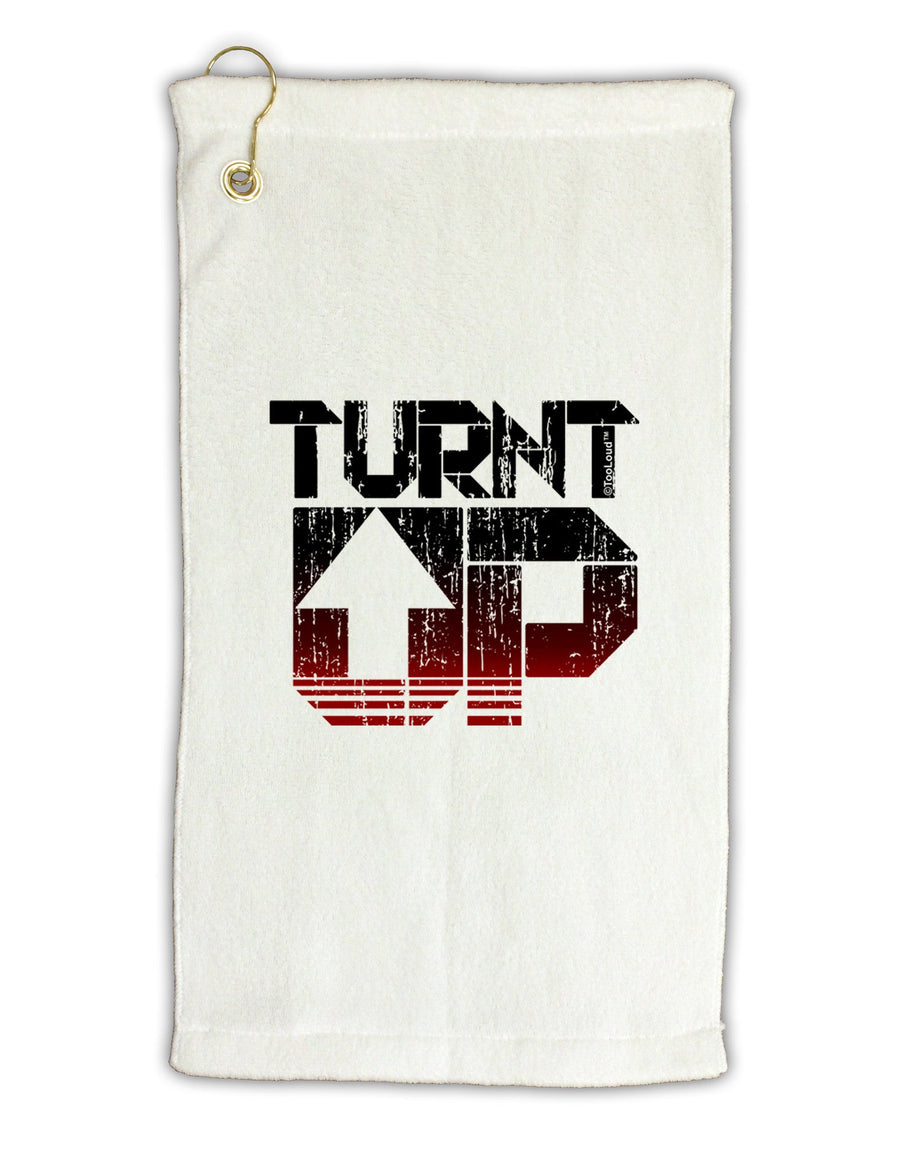 TooLoud Turnt Up Distressed Micro Terry Gromet Golf Towel 16 x 25 inch-Golf Towel-TooLoud-White-Davson Sales