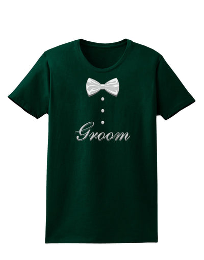 TooLoud Tuxedo - Groom Womens Dark T-Shirt-TooLoud-Forest-Green-Small-Davson Sales