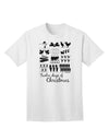 TooLoud Twelve Days of Christmas Text Adult T-Shirt-unisex t-shirt-TooLoud-White-Small-Davson Sales