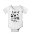 TooLoud Twelve Days of Christmas Text Baby Romper Bodysuit-Baby Romper-TooLoud-White-06-Months-Davson Sales