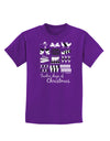 TooLoud Twelve Days of Christmas Text Childrens Dark T-Shirt-Childrens T-Shirt-TooLoud-Purple-X-Small-Davson Sales