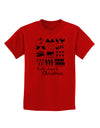 TooLoud Twelve Days of Christmas Text Childrens T-Shirt-Childrens T-Shirt-TooLoud-Red-X-Small-Davson Sales