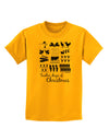 TooLoud Twelve Days of Christmas Text Childrens T-Shirt-Childrens T-Shirt-TooLoud-Gold-X-Small-Davson Sales