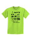 TooLoud Twelve Days of Christmas Text Childrens T-Shirt-Childrens T-Shirt-TooLoud-Lime-Green-X-Small-Davson Sales