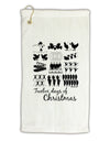 TooLoud Twelve Days of Christmas Text Micro Terry Gromet Golf Towel 11&#x22;x19-Golf Towel-TooLoud-White-Davson Sales