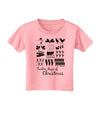 TooLoud Twelve Days of Christmas Text Toddler T-Shirt-Toddler T-Shirt-TooLoud-Candy-Pink-2T-Davson Sales