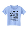 TooLoud Twelve Days of Christmas Text Toddler T-Shirt-Toddler T-Shirt-TooLoud-Aquatic-Blue-2T-Davson Sales