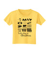 TooLoud Twelve Days of Christmas Text Toddler T-Shirt-Toddler T-Shirt-TooLoud-Yellow-2T-Davson Sales