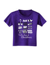 TooLoud Twelve Days of Christmas Text Toddler T-Shirt Dark-Toddler T-Shirt-TooLoud-Purple-2T-Davson Sales