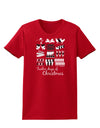 TooLoud Twelve Days of Christmas Text Womens Dark T-Shirt-TooLoud-Red-X-Small-Davson Sales