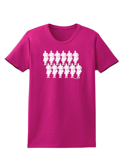 TooLoud Twelve Drummers Drumming Womens Dark T-Shirt-TooLoud-Hot-Pink-Small-Davson Sales