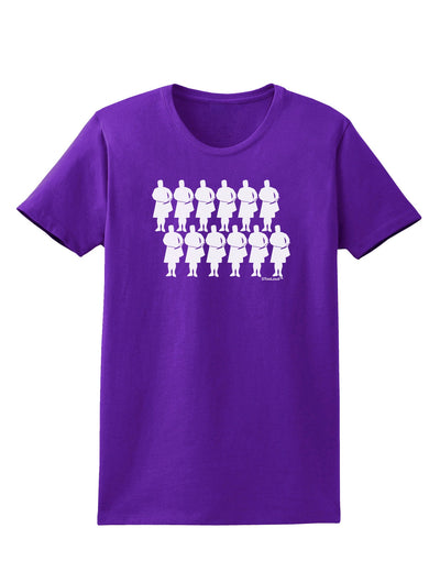 TooLoud Twelve Drummers Drumming Womens Dark T-Shirt-TooLoud-Purple-X-Small-Davson Sales