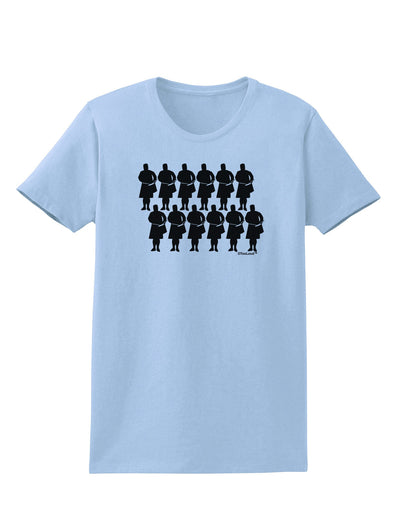 TooLoud Twelve Drummers Drumming Womens T-Shirt-Womens T-Shirt-TooLoud-Light-Blue-X-Small-Davson Sales