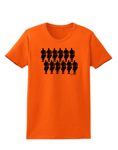 TooLoud Twelve Drummers Drumming Womens T-Shirt-Womens T-Shirt-TooLoud-Orange-X-Small-Davson Sales