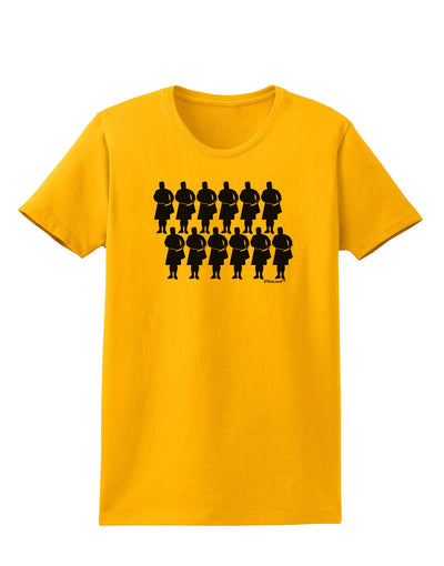 TooLoud Twelve Drummers Drumming Womens T-Shirt-Womens T-Shirt-TooLoud-Gold-X-Small-Davson Sales