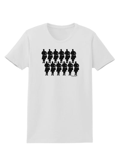 TooLoud Twelve Drummers Drumming Womens T-Shirt-Womens T-Shirt-TooLoud-White-X-Small-Davson Sales