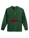 TooLoud Twenty-Five Percent Mexican Adult Long Sleeve Dark T-Shirt-TooLoud-Dark-Green-Small-Davson Sales