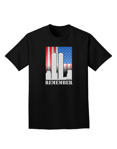 TooLoud Twin Towers Remember Adult Dark T-Shirt-Mens T-Shirt-TooLoud-Black-Small-Davson Sales