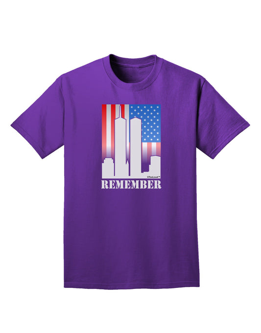 TooLoud Twin Towers Remember Adult Dark T-Shirt-Mens T-Shirt-TooLoud-Purple-Small-Davson Sales