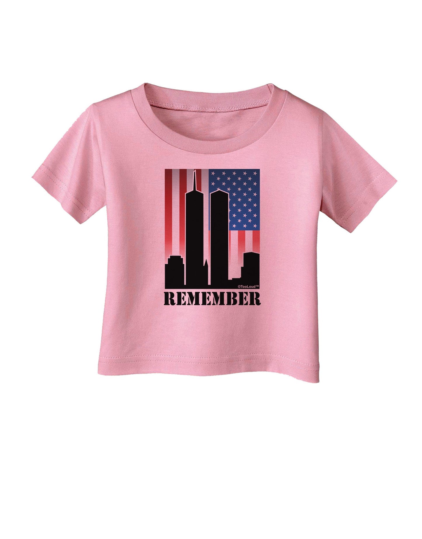 TooLoud Twin Towers Remember Infant T-Shirt-Infant T-Shirt-TooLoud-Candy-Pink-06-Months-Davson Sales