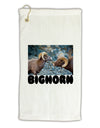 TooLoud Two Bighorn Rams Text Micro Terry Gromet Golf Towel 11&#x22;x19-Golf Towel-TooLoud-White-Davson Sales