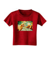 TooLoud Two Bighorn Rams Watercolor Toddler T-Shirt Dark-Toddler T-Shirt-TooLoud-Red-2T-Davson Sales