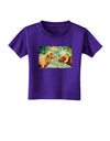 TooLoud Two Bighorn Rams Watercolor Toddler T-Shirt Dark-Toddler T-Shirt-TooLoud-Purple-2T-Davson Sales