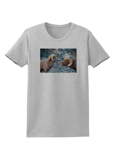 TooLoud Two Bighorn Rams Womens T-Shirt-Womens T-Shirt-TooLoud-AshGray-X-Small-Davson Sales