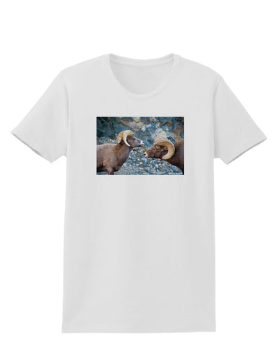 TooLoud Two Bighorn Rams Womens T-Shirt-Womens T-Shirt-TooLoud-White-X-Small-Davson Sales