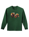 TooLoud Two Majestic Bighorn Rams Adult Long Sleeve Dark T-Shirt-TooLoud-Dark-Green-Small-Davson Sales