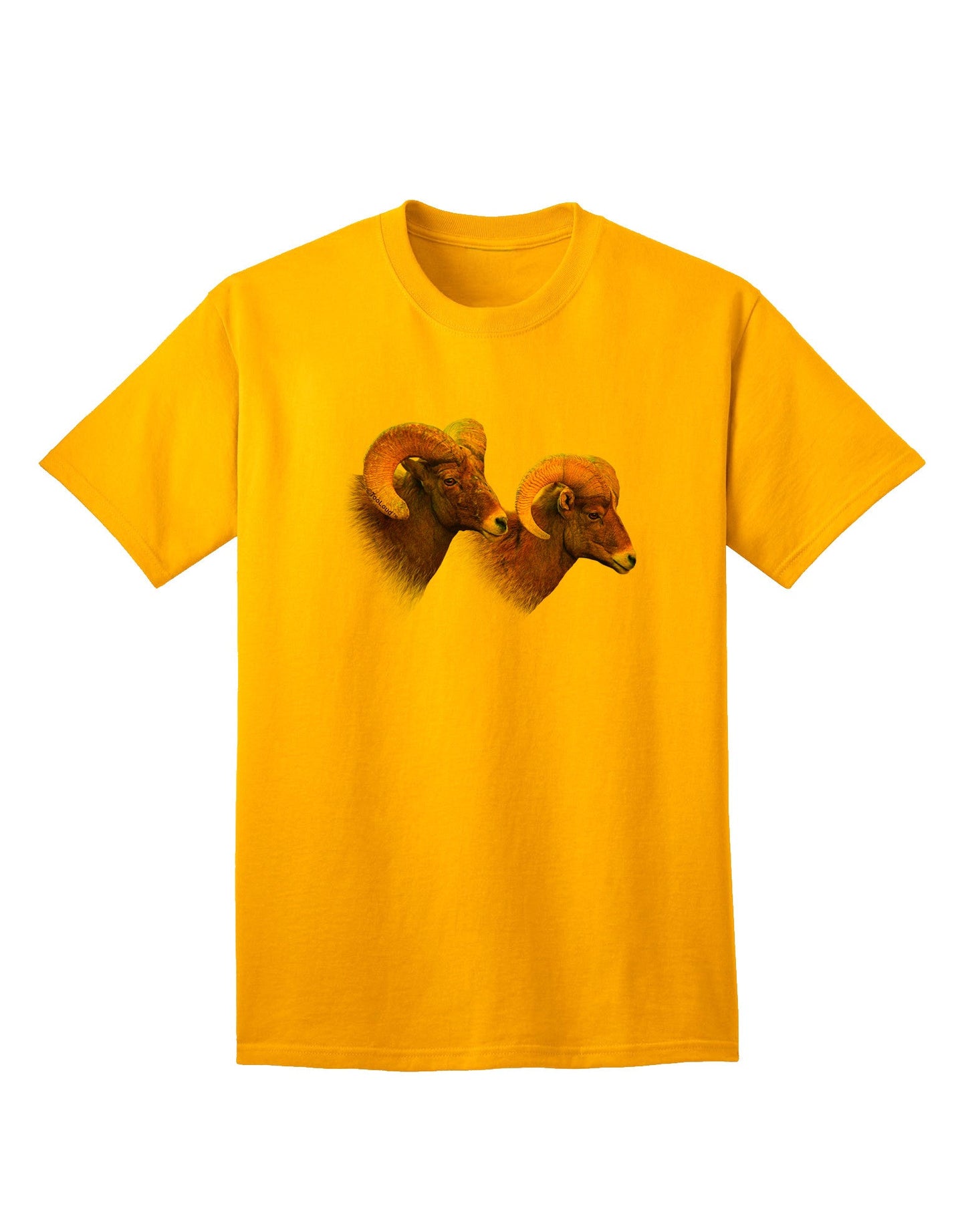 TooLoud Two Majestic Bighorn Rams - Premium Adult T-Shirt for the Modern Trendsetter-Mens T-shirts-TooLoud-Gold-Small-Davson Sales