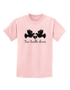 TooLoud Two Turtle Doves Text Childrens T-Shirt-Childrens T-Shirt-TooLoud-PalePink-X-Small-Davson Sales