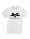 TooLoud Two Turtle Doves Text Childrens T-Shirt-Childrens T-Shirt-TooLoud-White-X-Small-Davson Sales