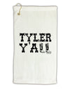 TooLoud Tyler Y'all - Southwestern Style Micro Terry Gromet Golf Towel 16 x 25 inch-Golf Towel-TooLoud-White-Davson Sales