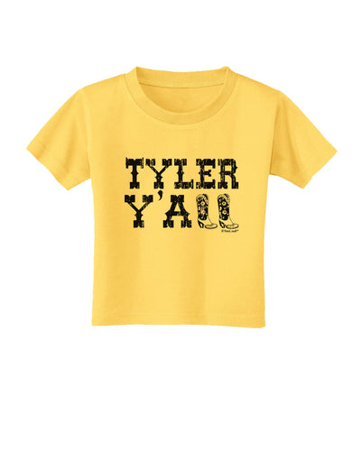 TooLoud Tyler Y'all - Southwestern Style Toddler T-Shirt-Toddler T-Shirt-TooLoud-Yellow-2T-Davson Sales