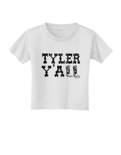 TooLoud Tyler Y'all - Southwestern Style Toddler T-Shirt-Toddler T-Shirt-TooLoud-White-2T-Davson Sales