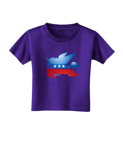 TooLoud Unicorn Political Symbol Toddler T-Shirt Dark-Toddler T-Shirt-TooLoud-Purple-2T-Davson Sales