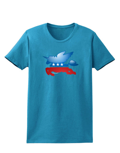 TooLoud Unicorn Political Symbol Womens Dark T-Shirt-TooLoud-Turquoise-X-Small-Davson Sales